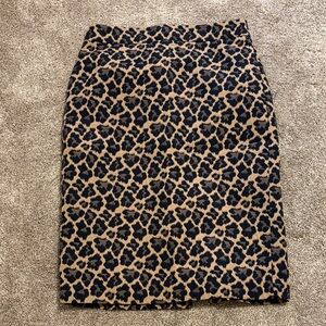 Talbots Leopard Print Pencil Skirt, NWOT, size 6